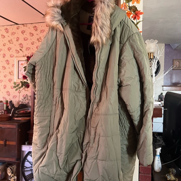 torrid Jackets & Blazers - Brand new with tags, sage green Torrid winter coat. Size 6. Mid length coat.
